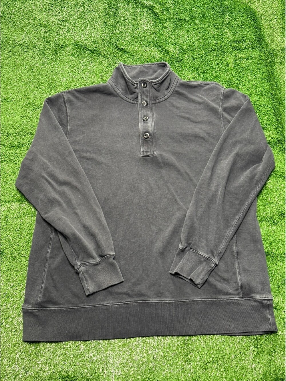 Vintage American Eagle Button/Zipper Mock-Neck | Size XL